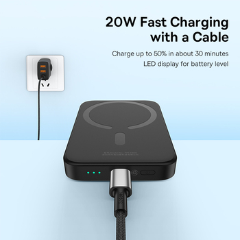Baseus 20W Magnetic Wireless Fast-Charge 6000mAh Power Bank
